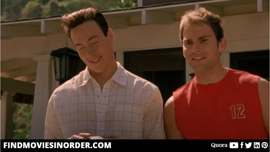 a still from American Pie 2 (2001) film. it is the first film in the list of American Pie movies in order of release