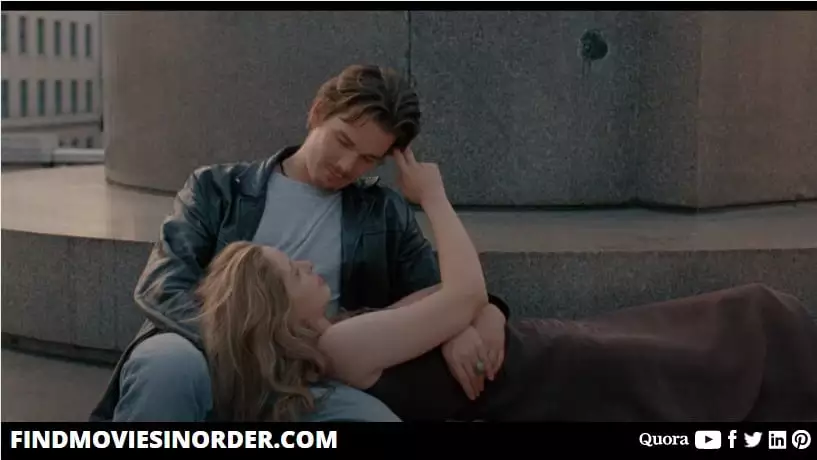 A still from Before Sunrise (1995) film. it is the first movie on the list of all Before movies in order of release