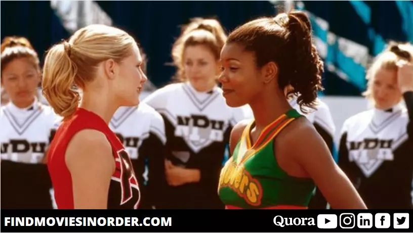 A still from Bring It On (2000). it is the first movie on the list of all Bring It On Movies in Order of release
