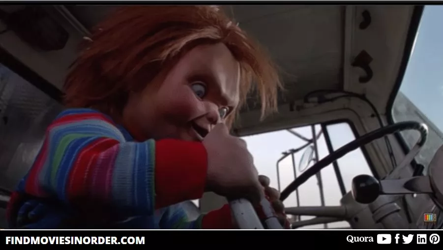 A still from Child’s Play 3 (1991). it is the third movie on the list of all Chucky Movies In order of release