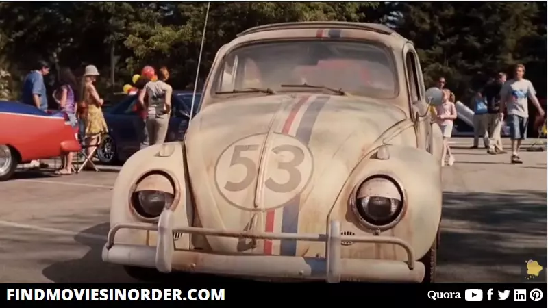 A still from Herbie Goes Bananas (1980). it is the fourth film in the list of all Herbie movies in order of release