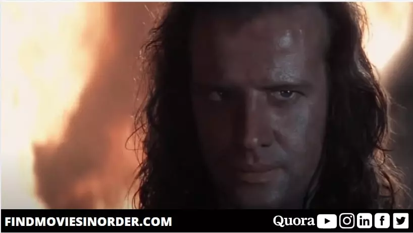 A still from Highlander II: The Quickening (1991). it is the second movie on the list of all highlander movies in order of release