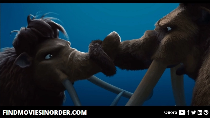 A still from Ice Age: The Meltdown (2006). It is the first movie on the list of all Ice Age movies in order of release