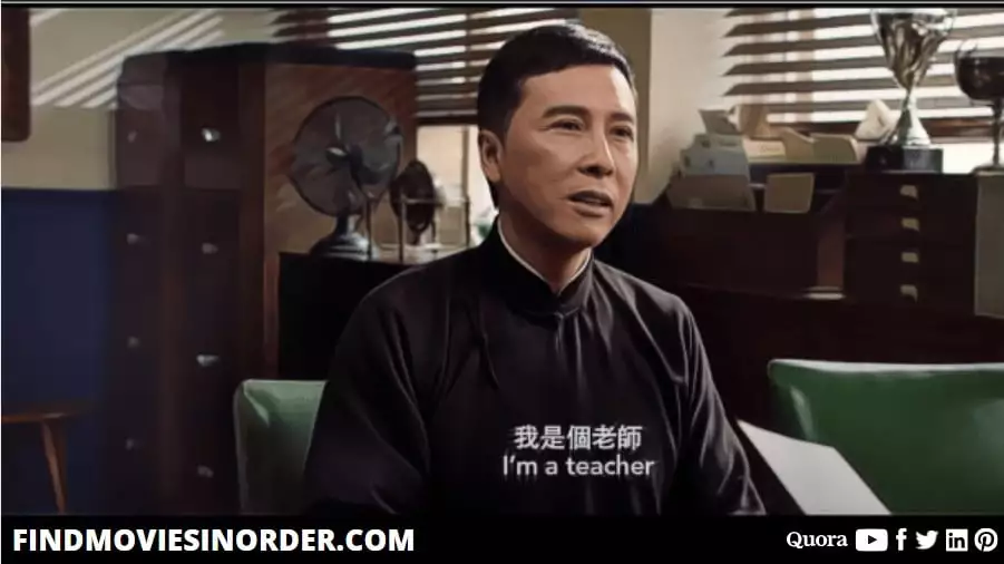 A still from Ip Man 4: The Finale (2019) film. this film is the fifth film in the list of all Ip man Movies in order of release