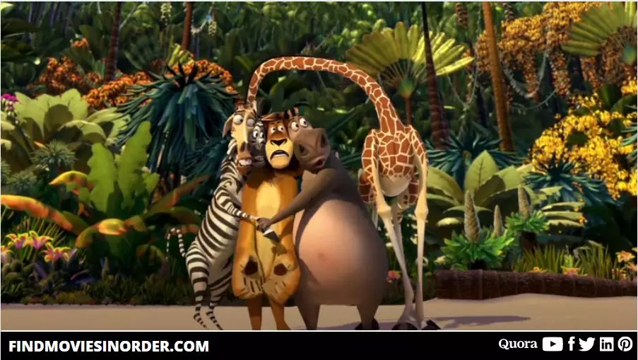 A still from Madagascar (2005). it is the first film on the list of all Madagascar movies in order of release