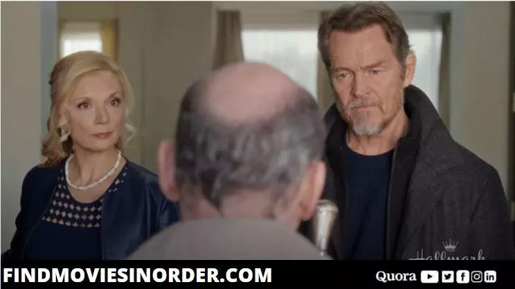 A still from Morning Show Mysteries: A Murder in Mind (2019). it is the third movie on the list of all Morning Show Mystery movies in order of release