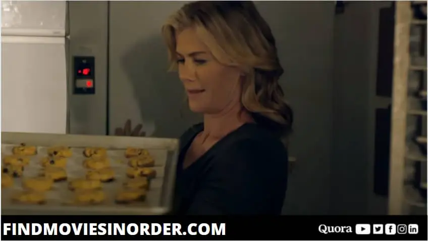 A still from Murder, She Baked: A Chocolate Chip Cookie Mystery (2015). it is the first movie on the list of all Murder, She Baked movies in order of release