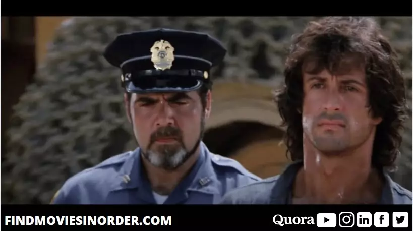  a stadig fra Rambo: første blod Del II (1985). det er den anden film på listen over alle Rambo-film i rækkefølge efter frigivelse