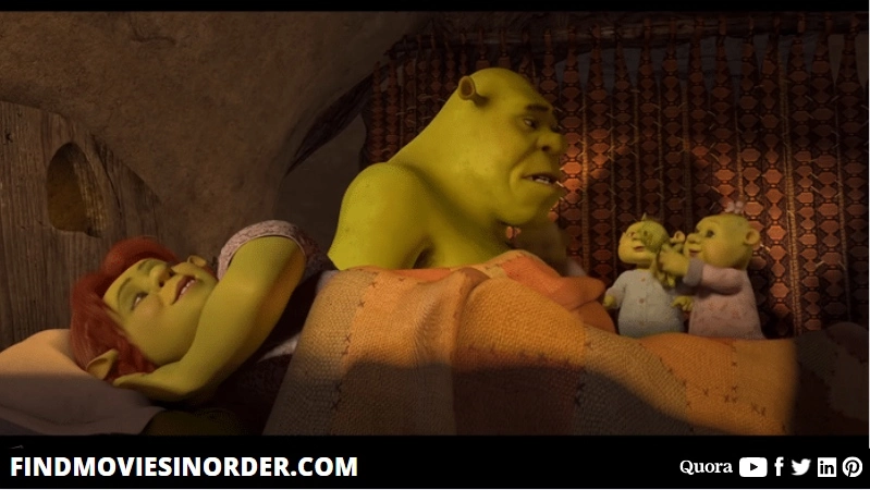 A still from Shrek Forever After (2010). it is the fourth film in the list of all Shrek movies in order of release