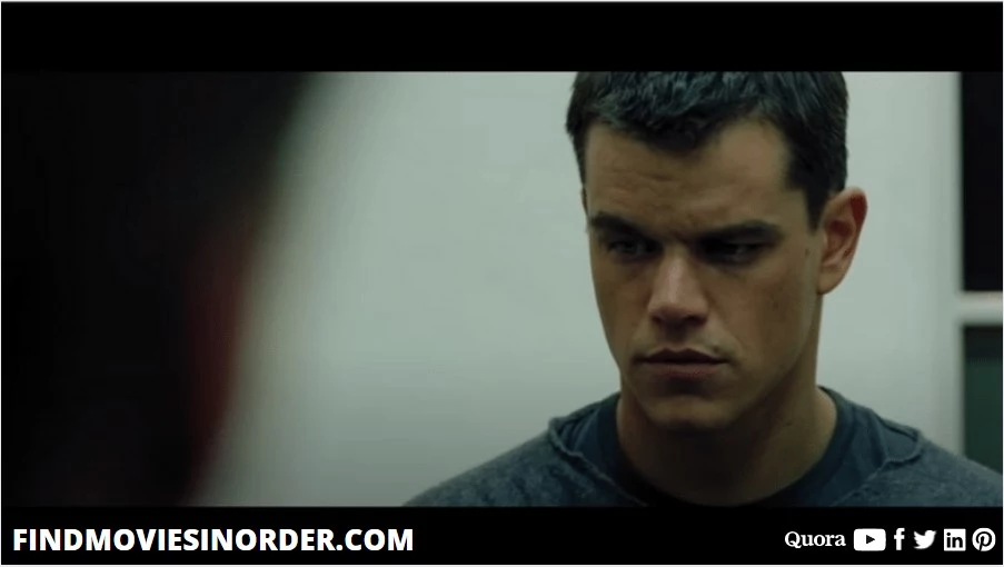 A still from The Bourne Supremacy (2004). it is the first movie on the list of all Jason Bourne movies in order of release
