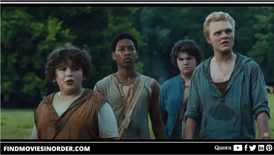A still from The Maze Runner (2014). It is the first movie on the list of all Maze Runner movies in order of release