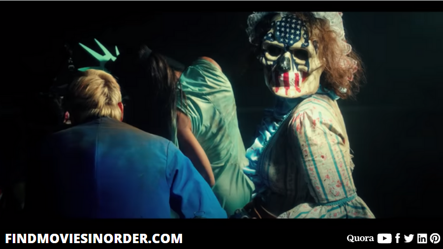 a still from The Purge: Election Year (2016) film. it is the third film in the list of all purge movies in order of release