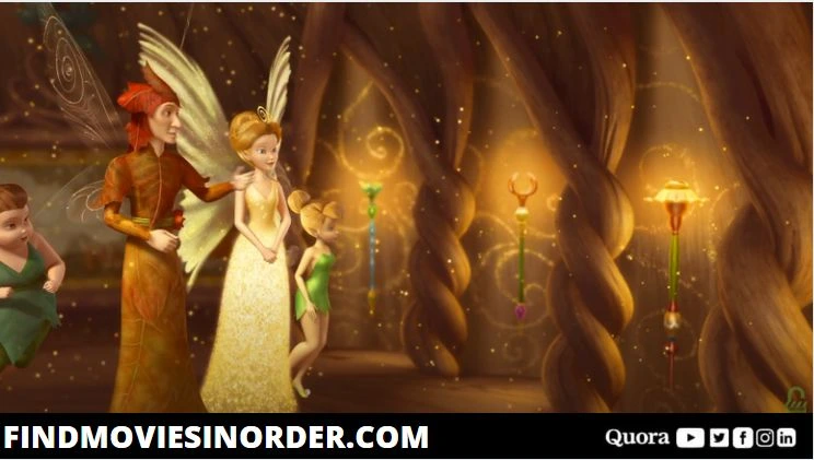 A Still from Tinker Bell and the Lost Treasure (2009). It is the second movie on the list of all Tinker Bell movies in order of release