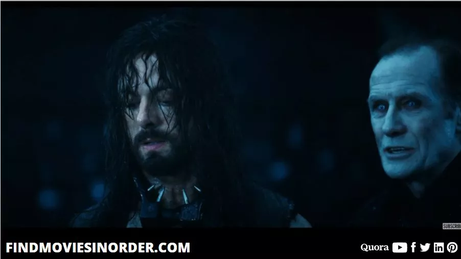 A still from Underworld: Rise of the Lycans (2009). it is the first film on the list of underworld movies in chronological order