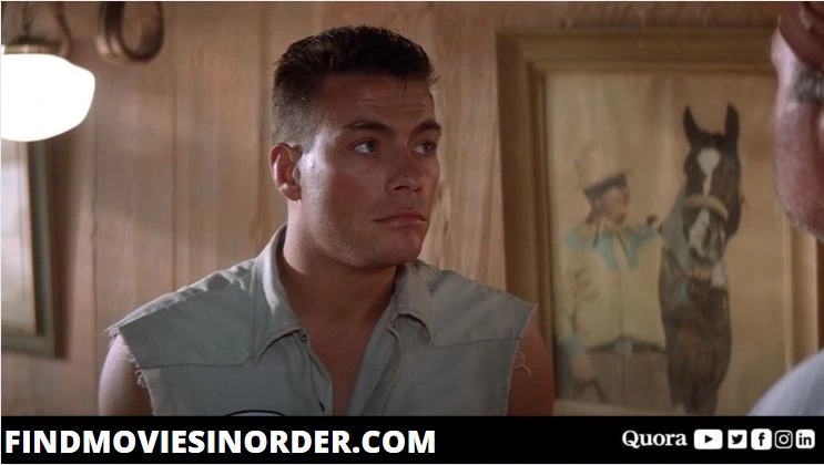 A still from Universal Soldier (1992). It is the first movie on the list of all Universal soldier movies in order of release